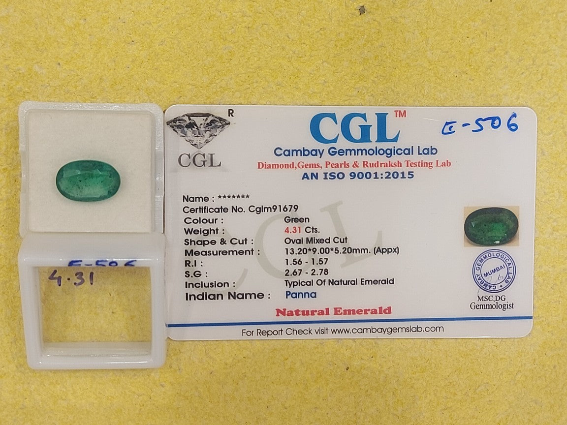 4.31 Carat Natural Emerald Stone