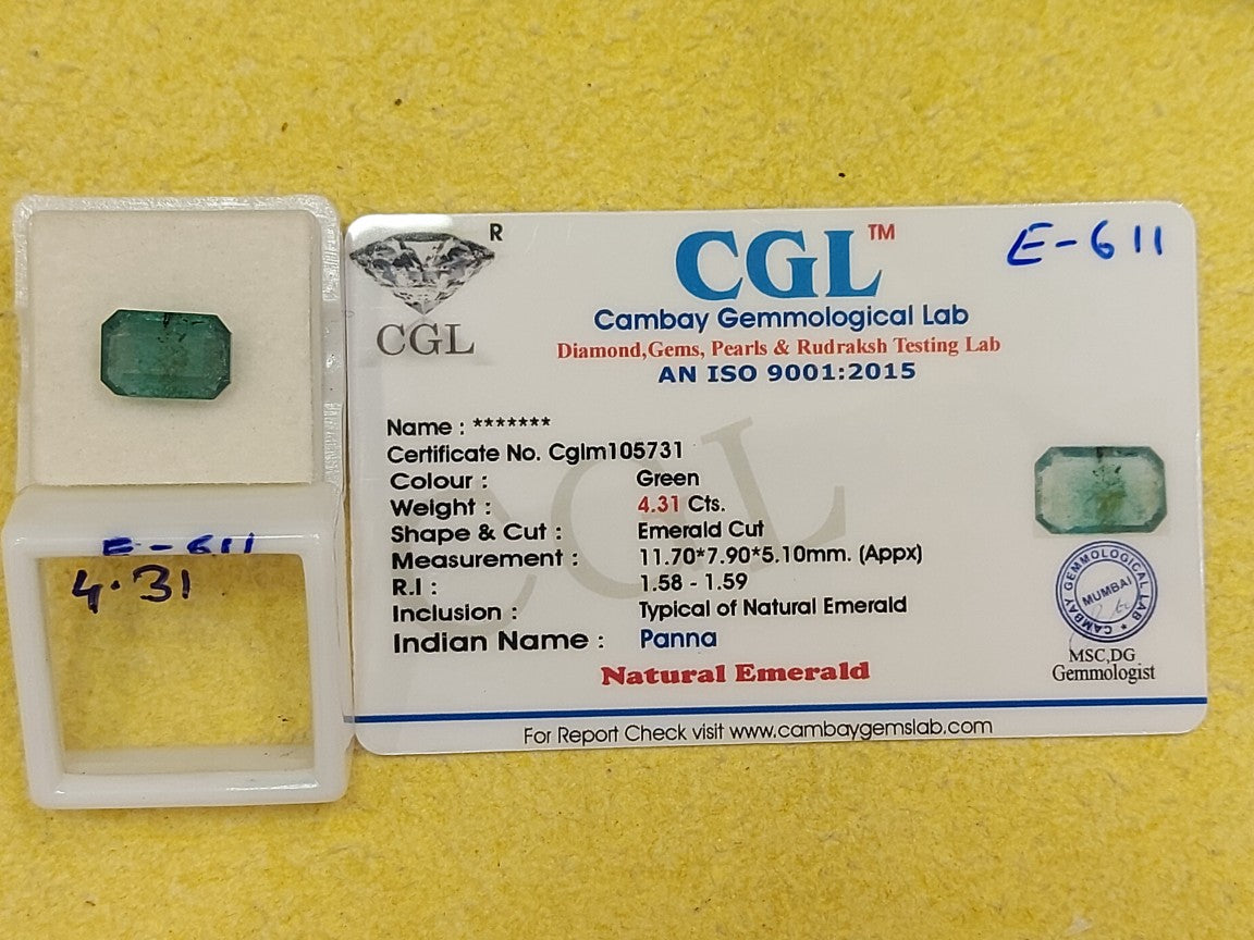 4.31 Carat Natural Emerald Stone