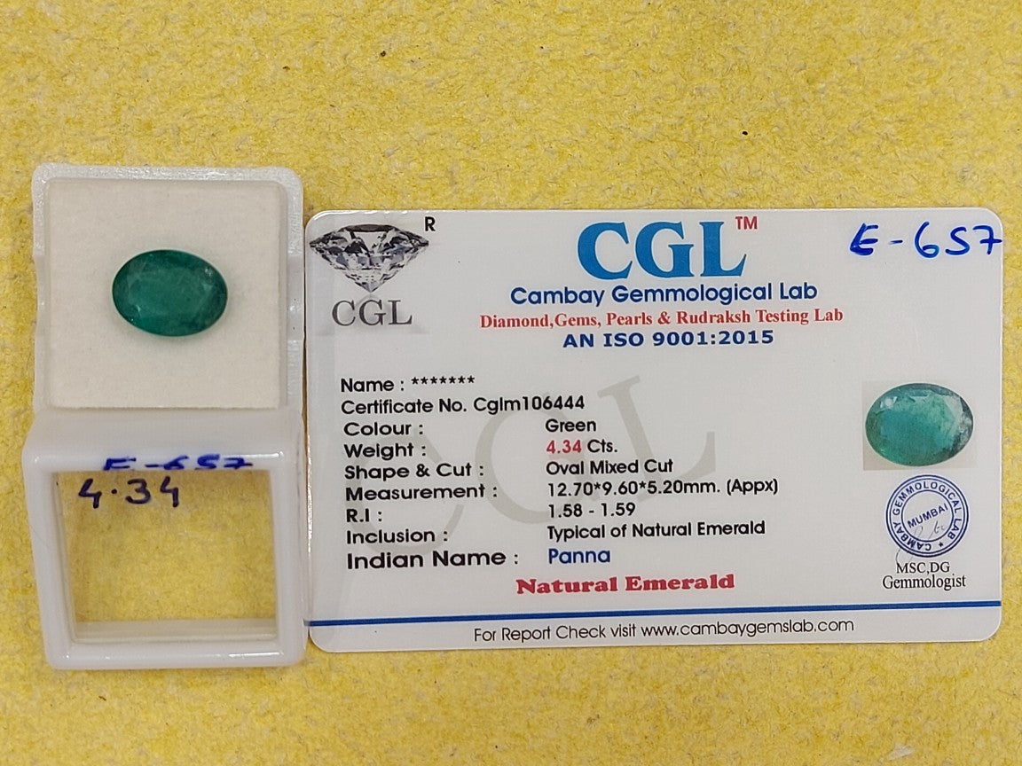 4.34 Carat Natural Emerald Stone