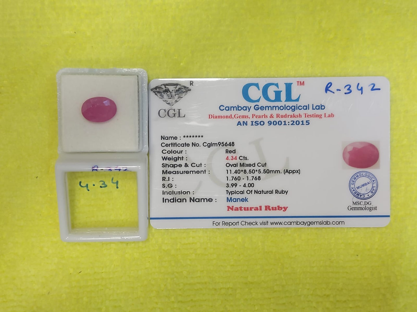 4.34 Carat Natural Old Ruby