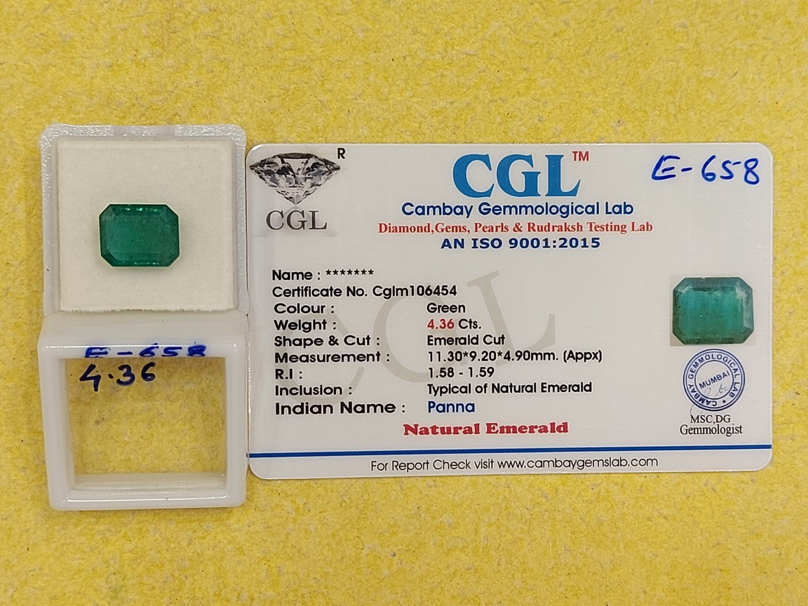 4.36 Carat Natural Emerald Stone
