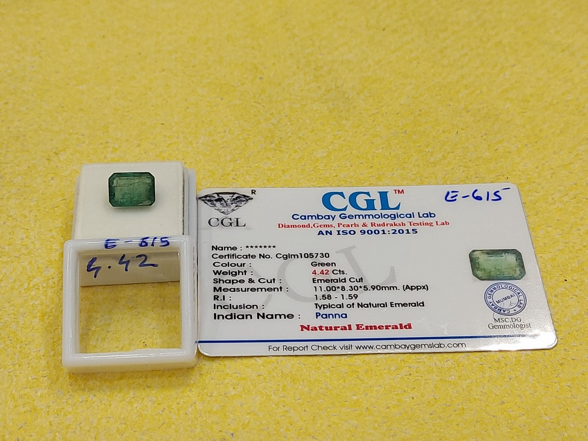 4.42 Carat Natural Emerald Stone