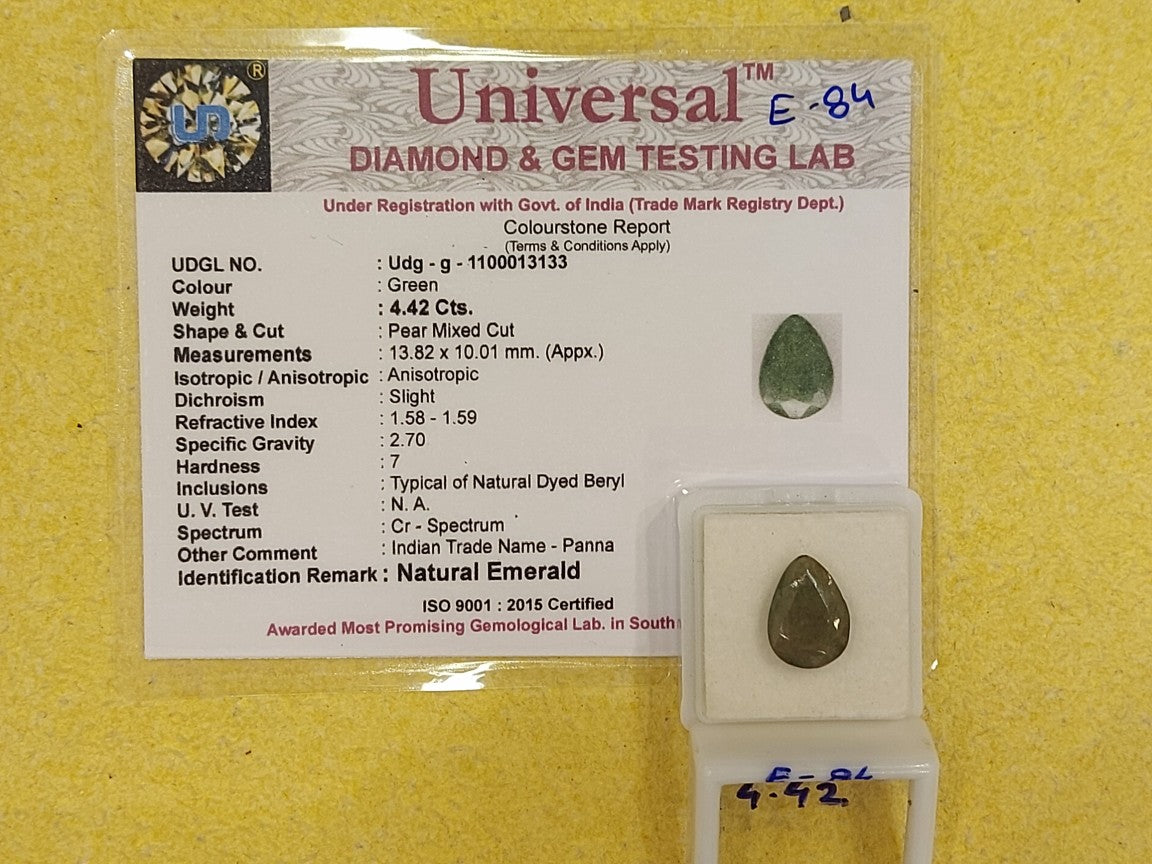 4.42 Carat Natural Emerald Stone