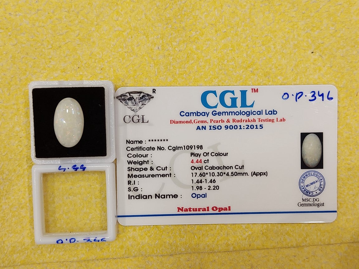 4.44 Carat Natural Opal Stone