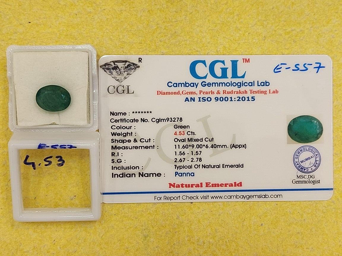 4.53 Carat Natural Emerald Stone
