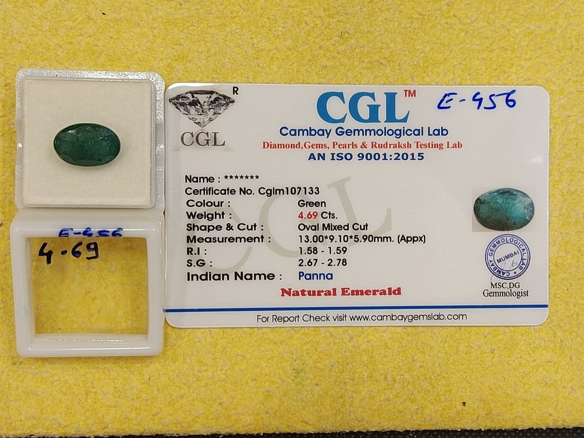4.69 Carat Natural Emerald Stone
