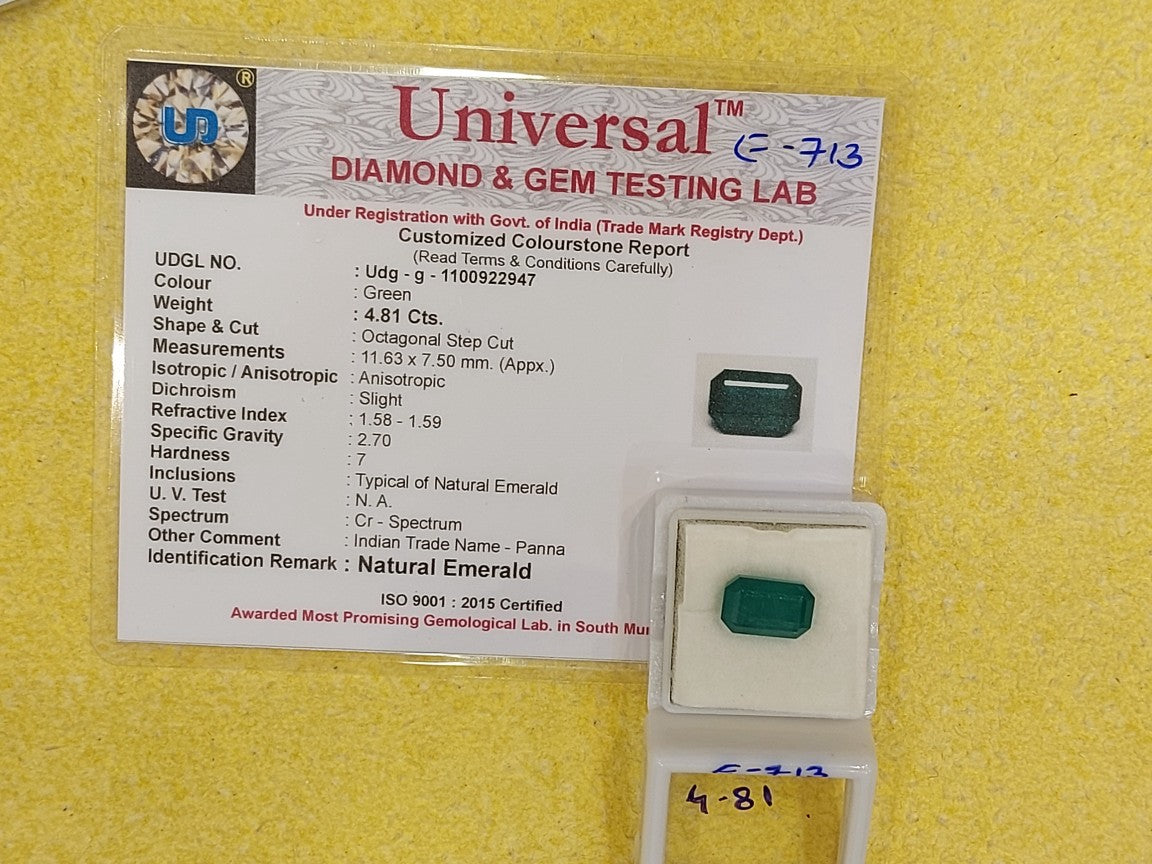 4.81 Carat Natural Emerald Stone