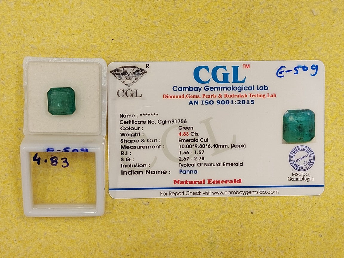 4.83 Carat Natural Emerald Stone