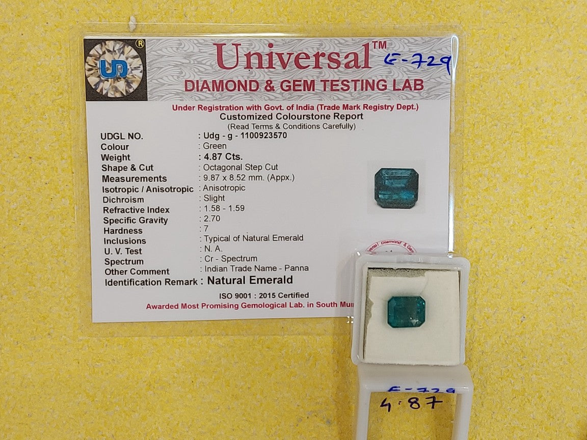 4.87 Carat Natural Emerald Stone