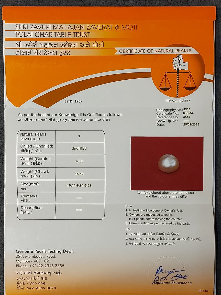 4.88 Carat Natural Basra Pearl