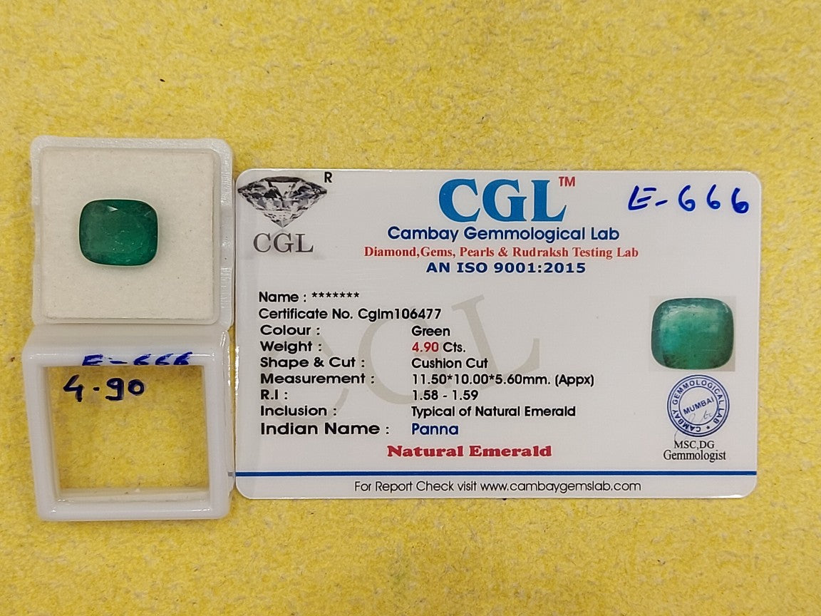 4.90 Carat Natural Emerald Stone