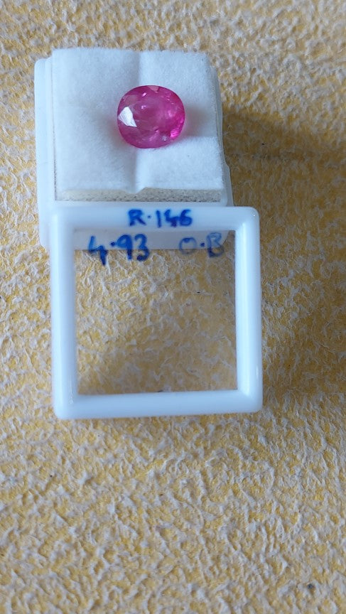 4.93 Carat Natural Old Ruby