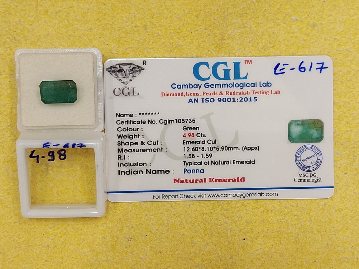 4.98 Carat Natural Emerald Stone