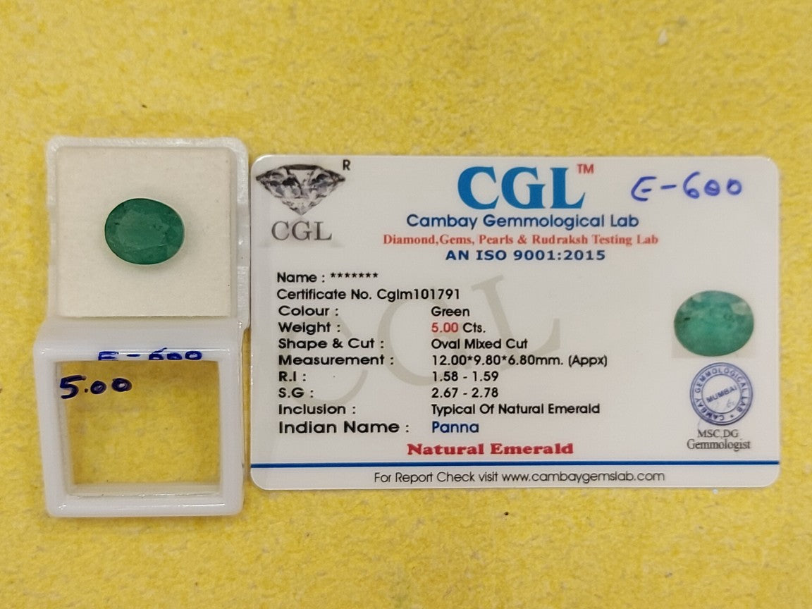 5.00 Carat Natural Emerald Stone