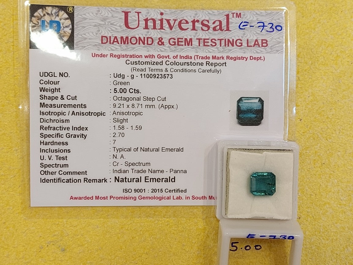 5.00 Carat Natural Emerald Stone