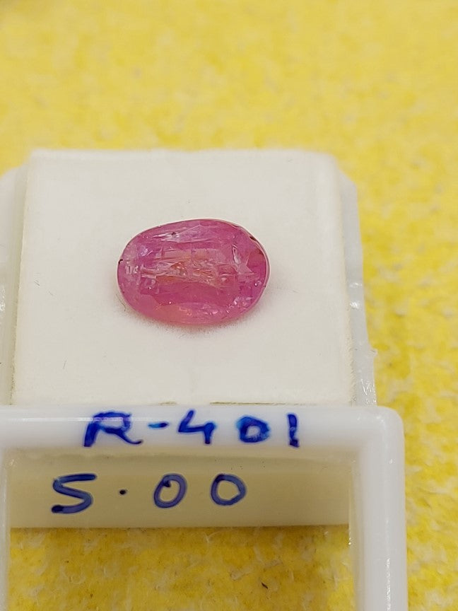 5.00 Carat Natural Old Ruby