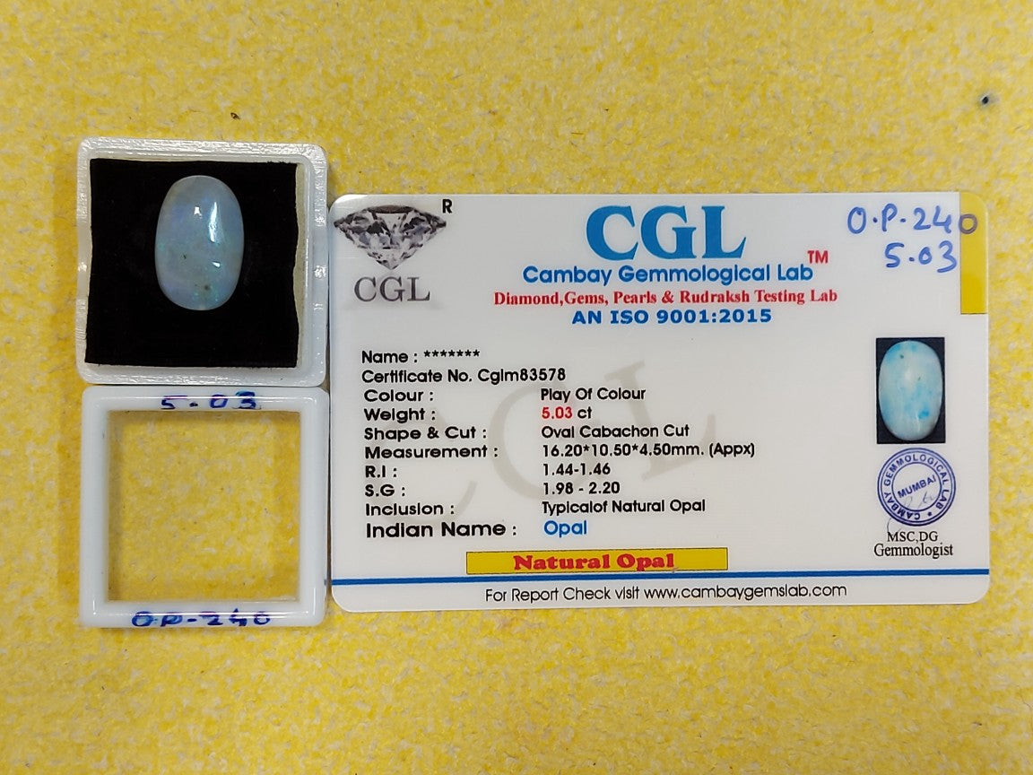5.03 Carat Natural Opal Stone