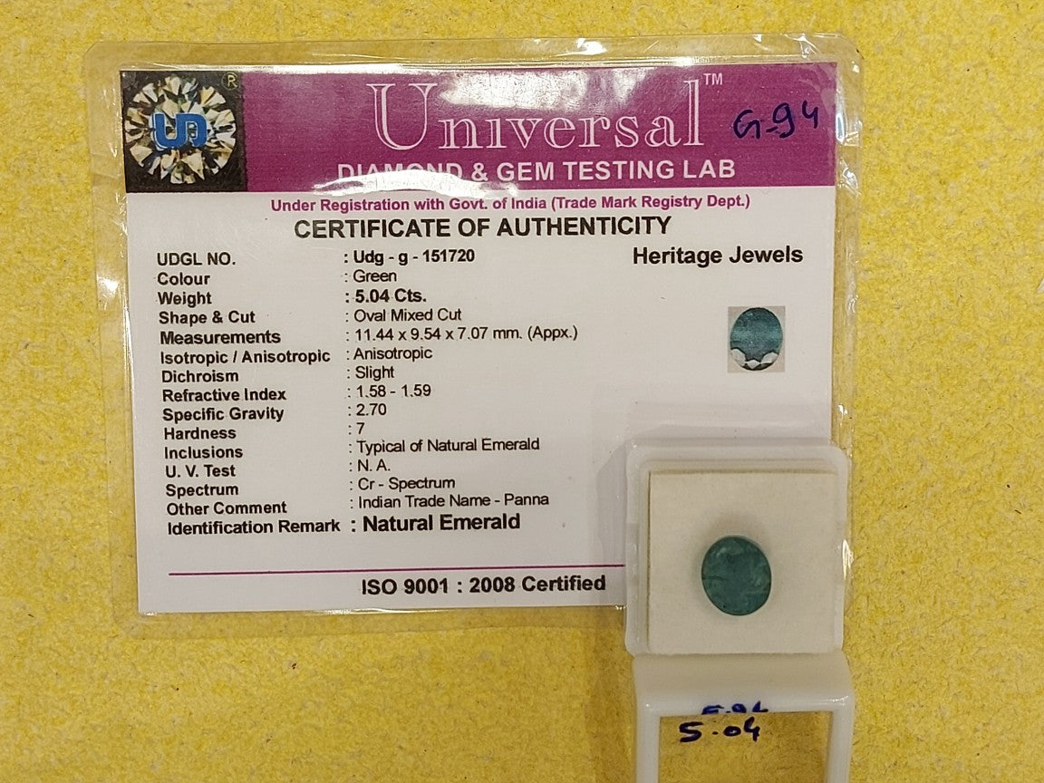 5.04 Carat Natural Emerald Stone