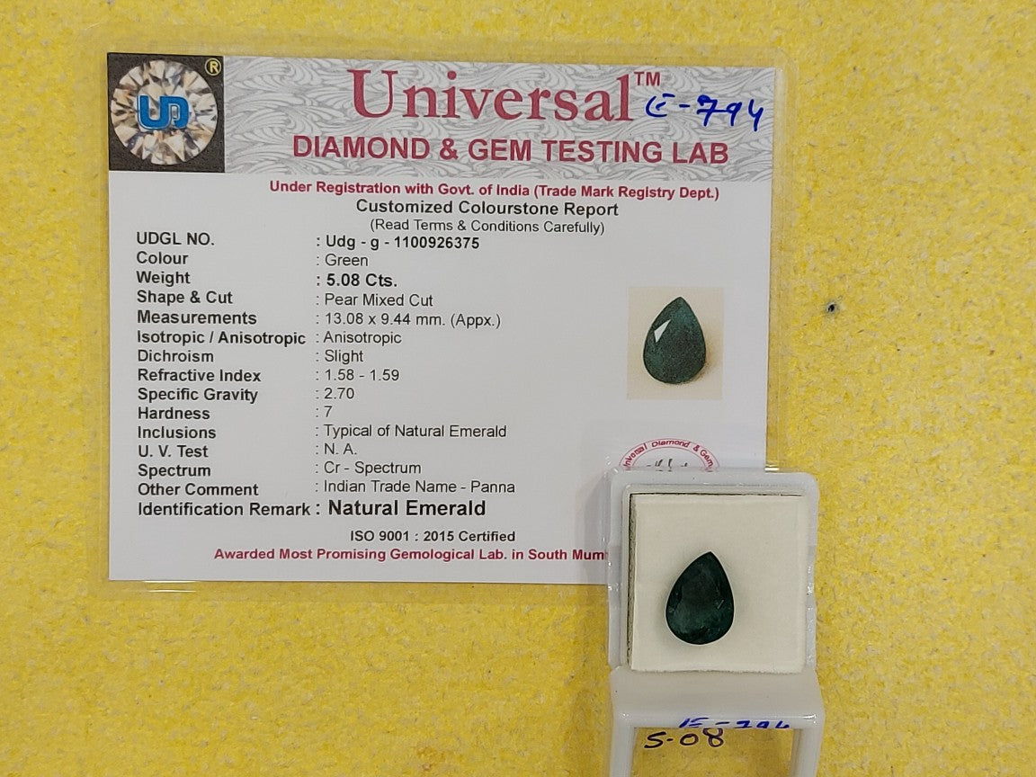 5.08 Carat Natural Emerald Stone