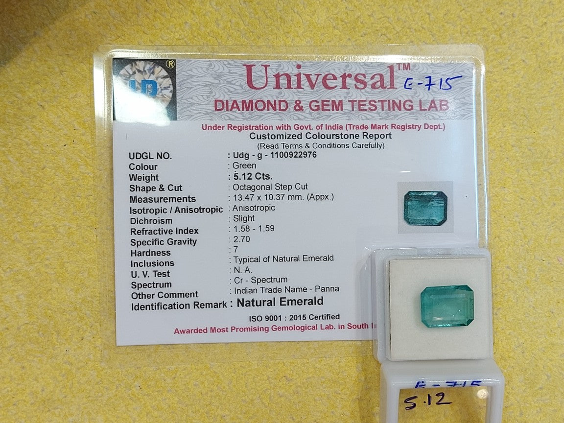 5.12 Carat Natural Emerald Stone