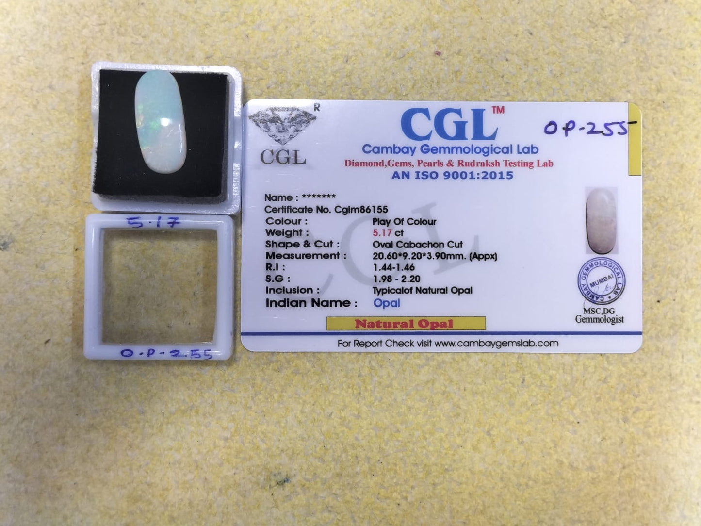 5.17 Carat Natural Opal Stone