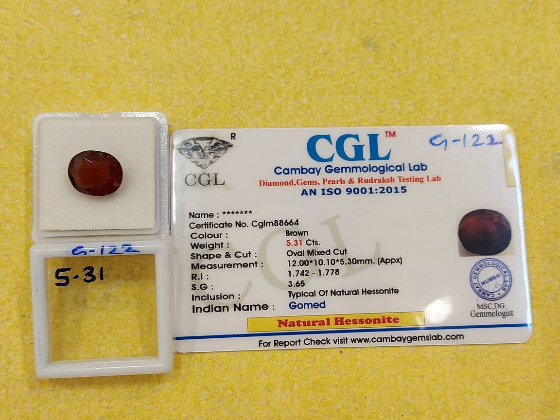5.31 G-122 Carat Natural Garnet