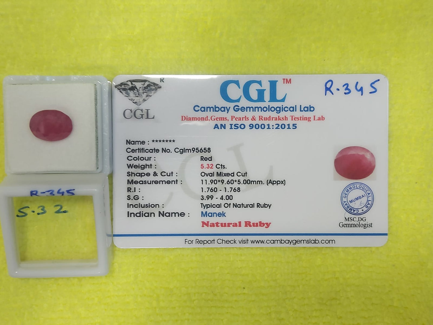 5.32 Carat Natural Old Ruby