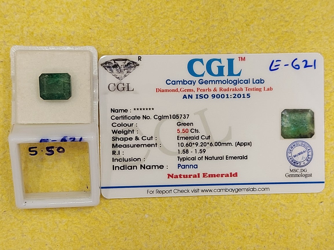 5.50 Carat Natural Emerald Stone