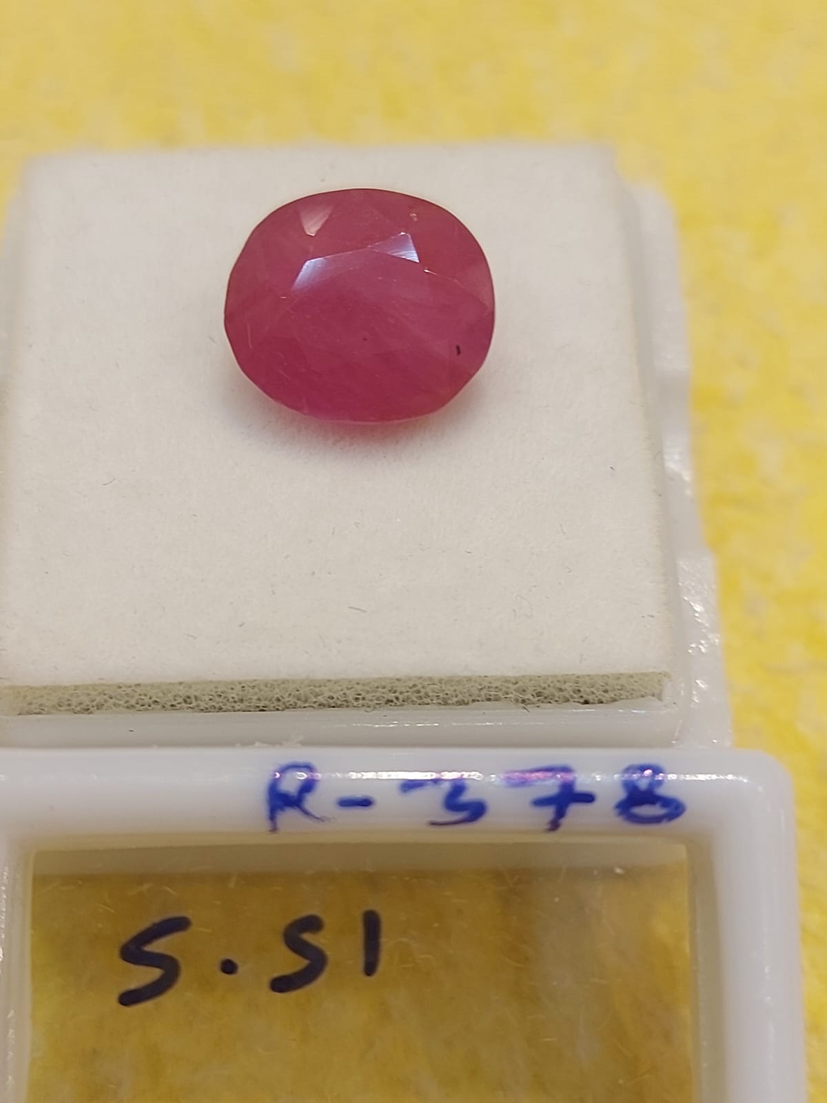 R-378 5.51 Carat Natural Old Ruby