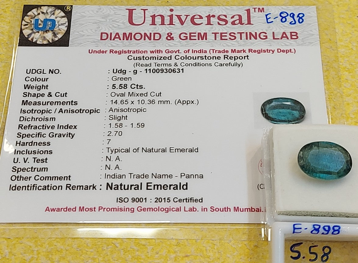 5.58 Carat Natural Zambian Emerald Gemstone