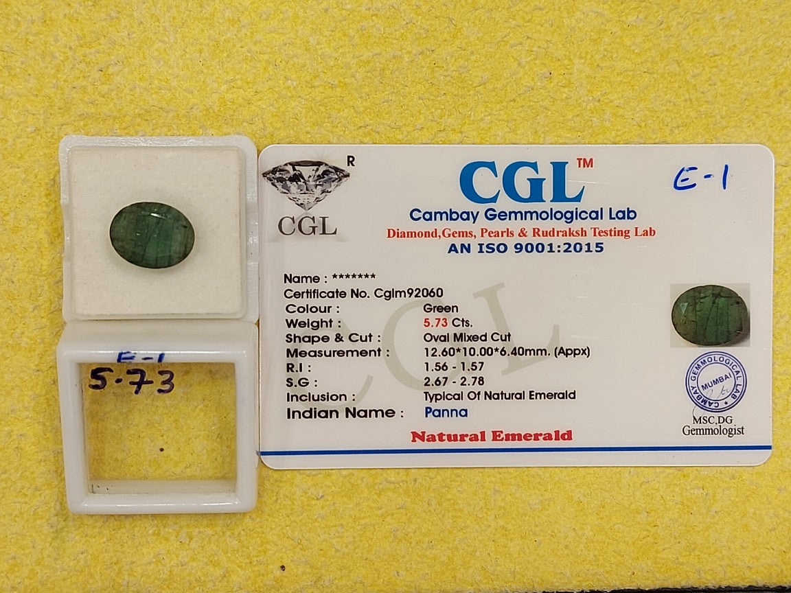 5.73 Carat Natural Emerald Stone