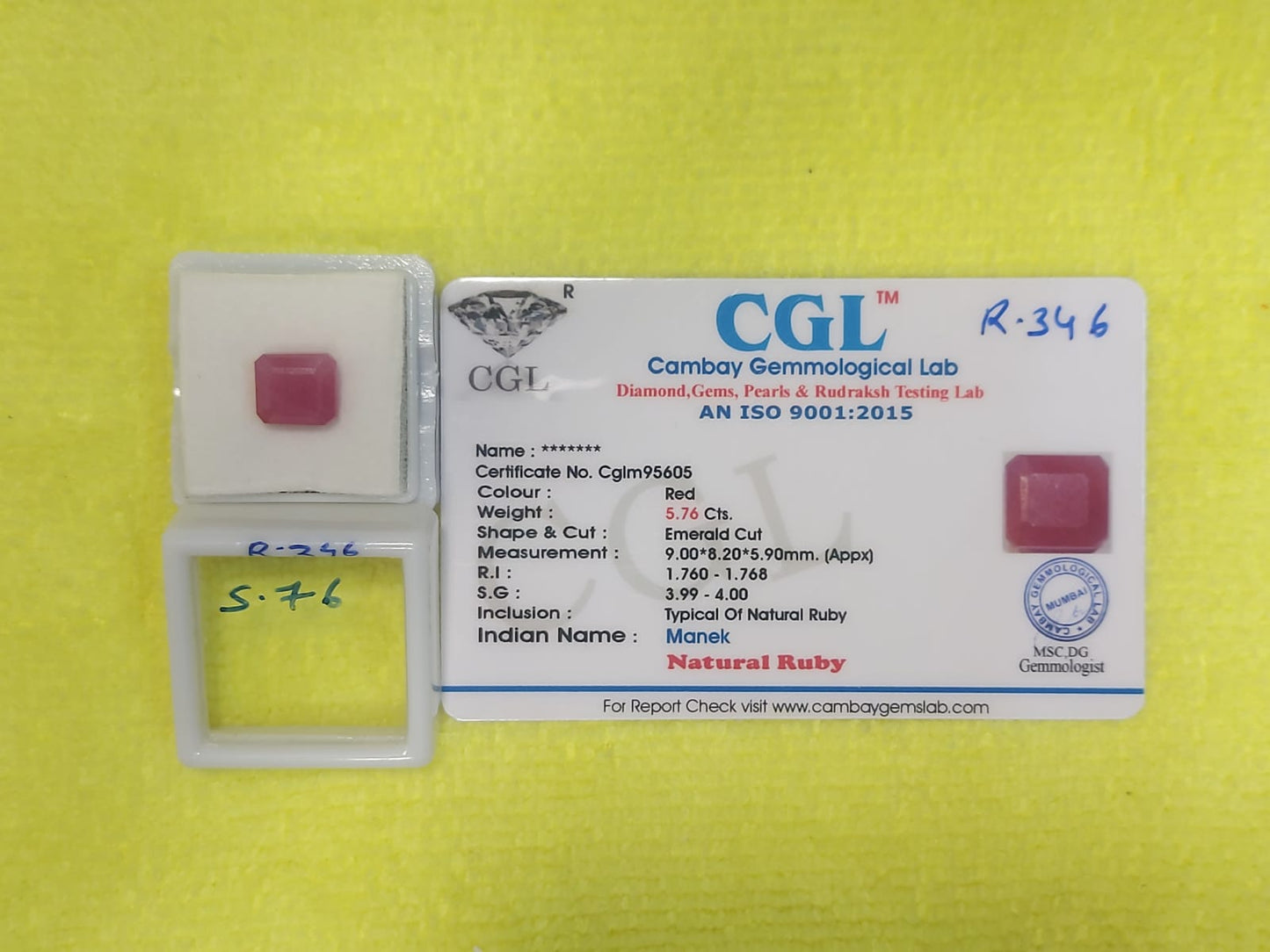 5.76 Carat Natural Old Ruby