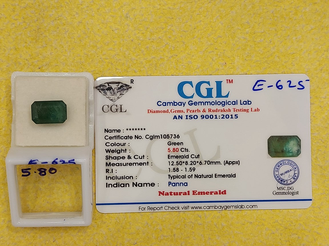5.80 Carat Natural Emerald Stone