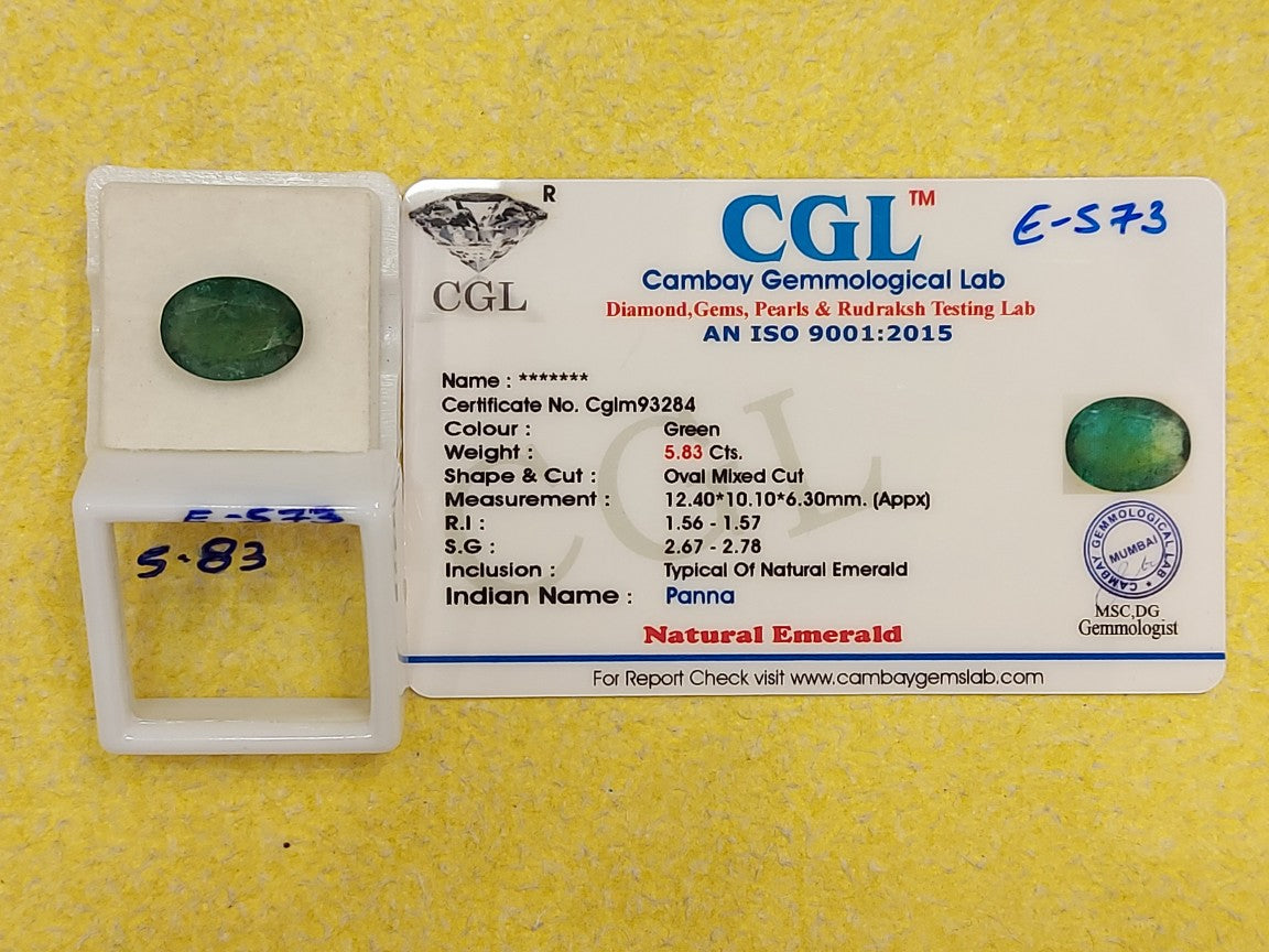 5.83 Carat Natural Emerald Stone