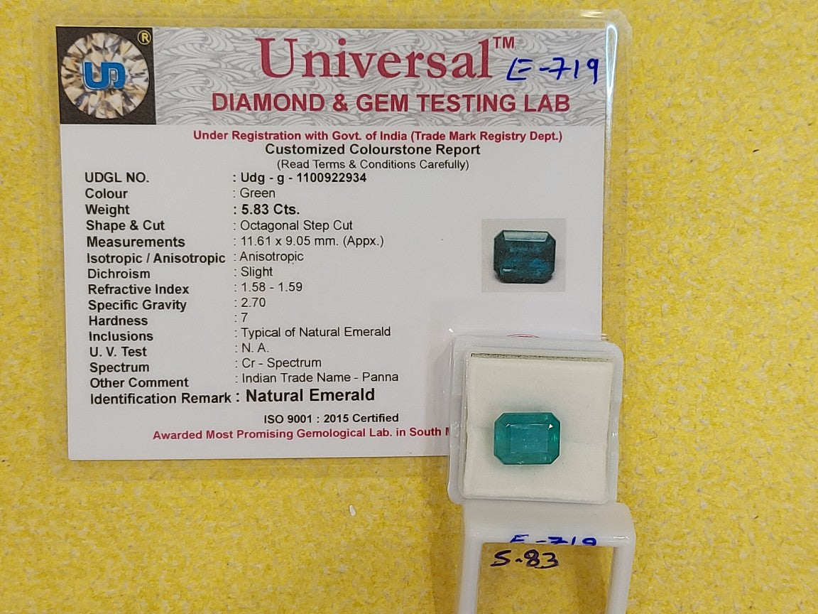 5.83 Carat Natural Emerals Stone