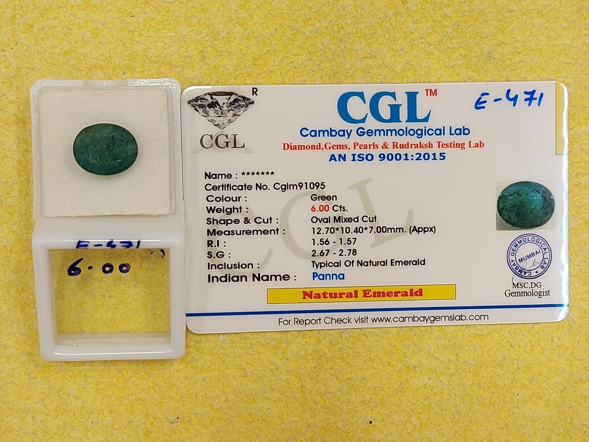 6.00 Carat Natural Emerald Stone