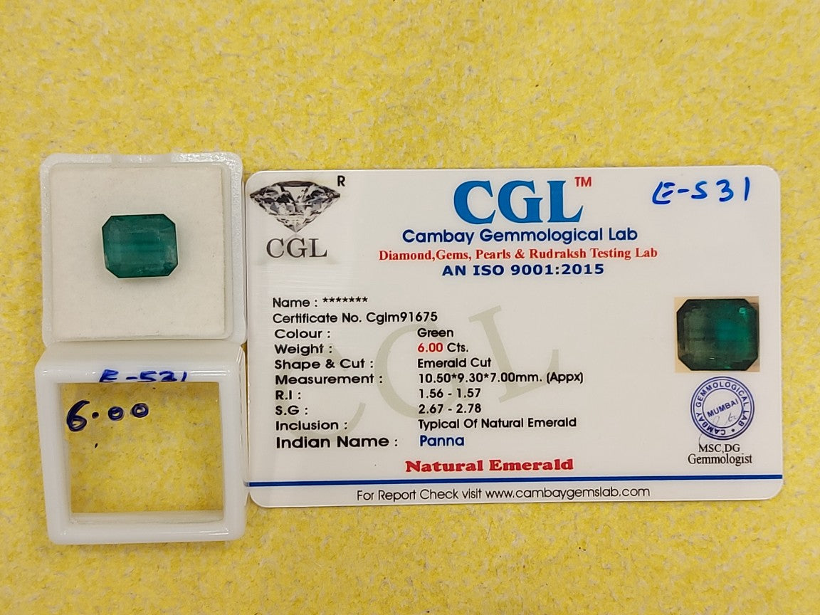 6.00 Carat Natural Emerald Stone
