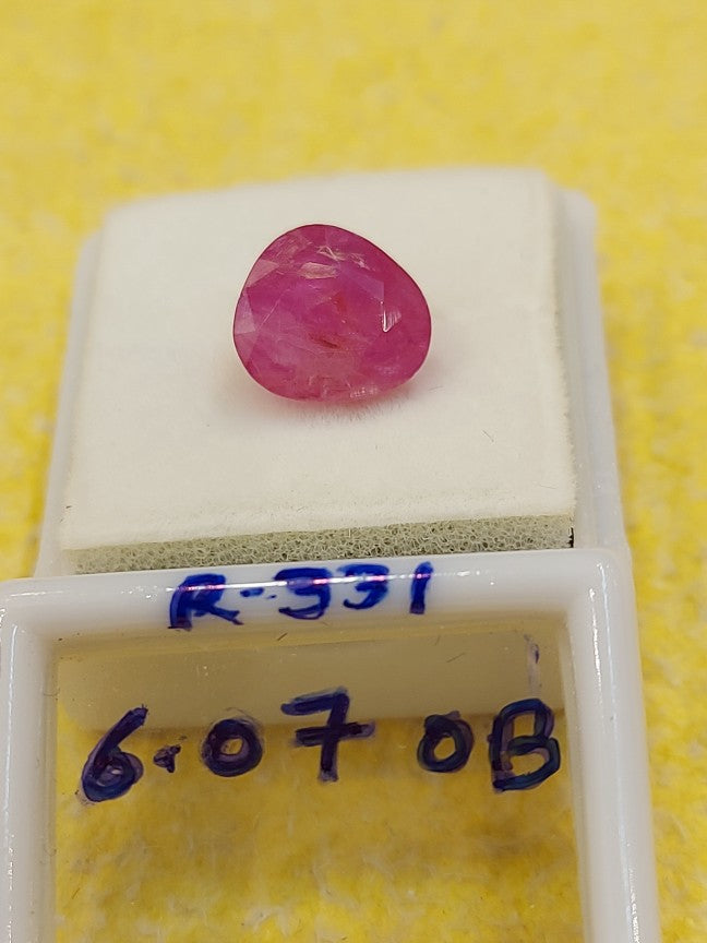 6.07 Carat Natural Old Ruby