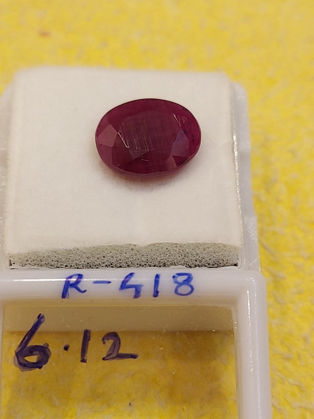 6.12 Carat Natural Old Ruby