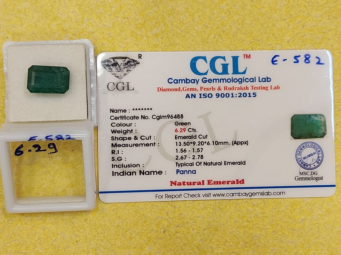 6.29 Carat Natural Emerald Stone