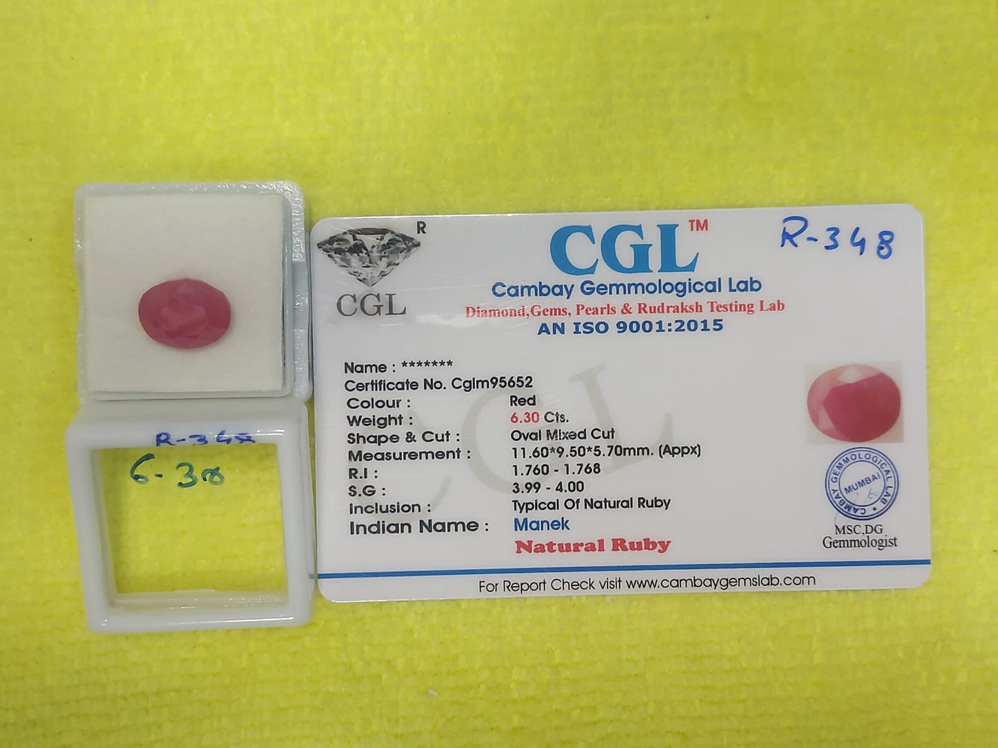 6.30 Carat Natural Old Ruby