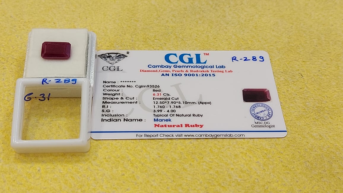 6.31 Carat Natural Old Ruby