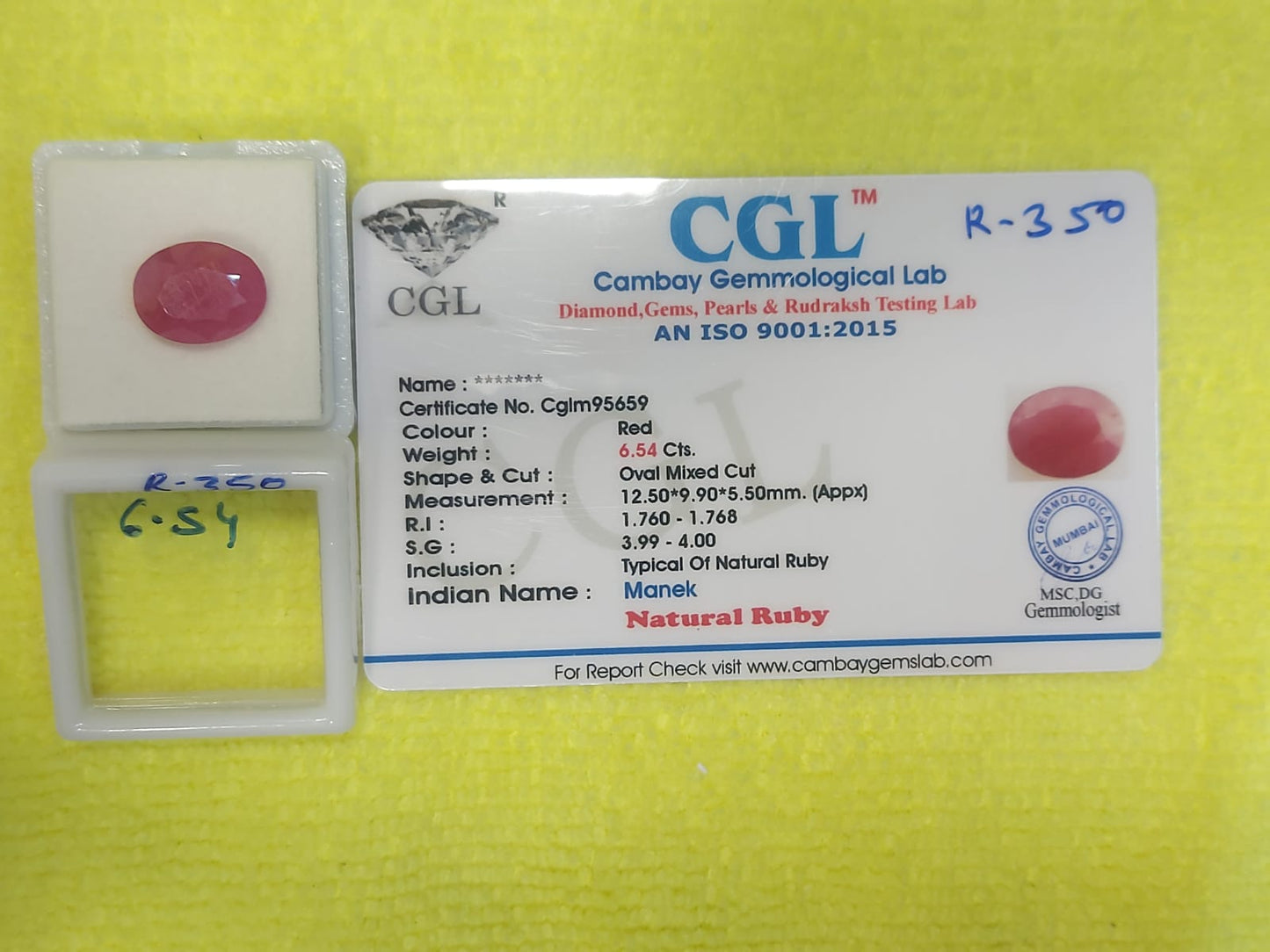 6.54 Carat Natural Old Ruby