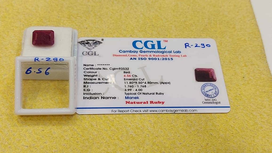 6.56 Carat Natural Old Ruby