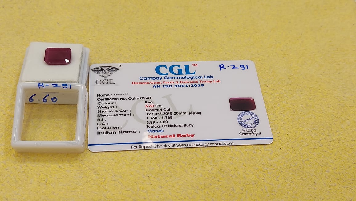 6.60 Carat Natural Old Ruby