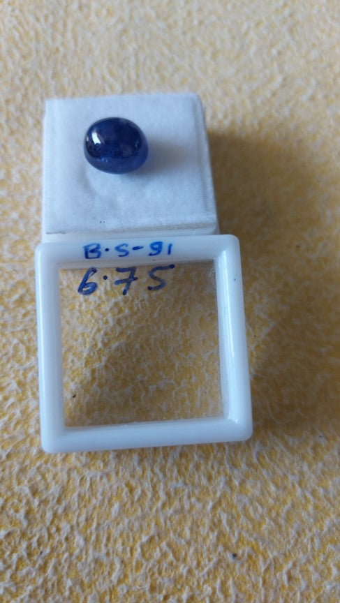 6.75 Carat Natural Blue Sapphire Stone
