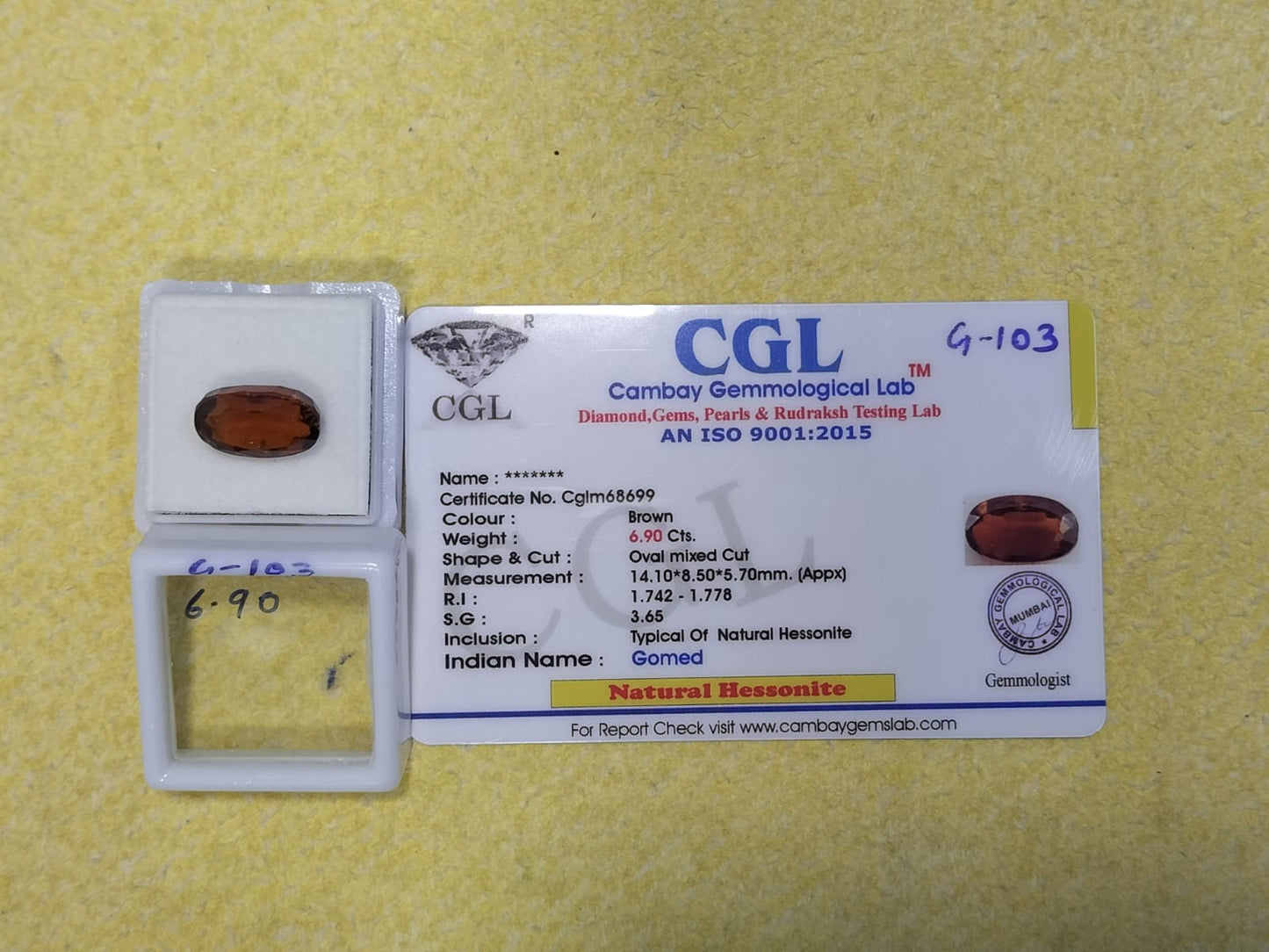 6.90 Carat Natural Garnet