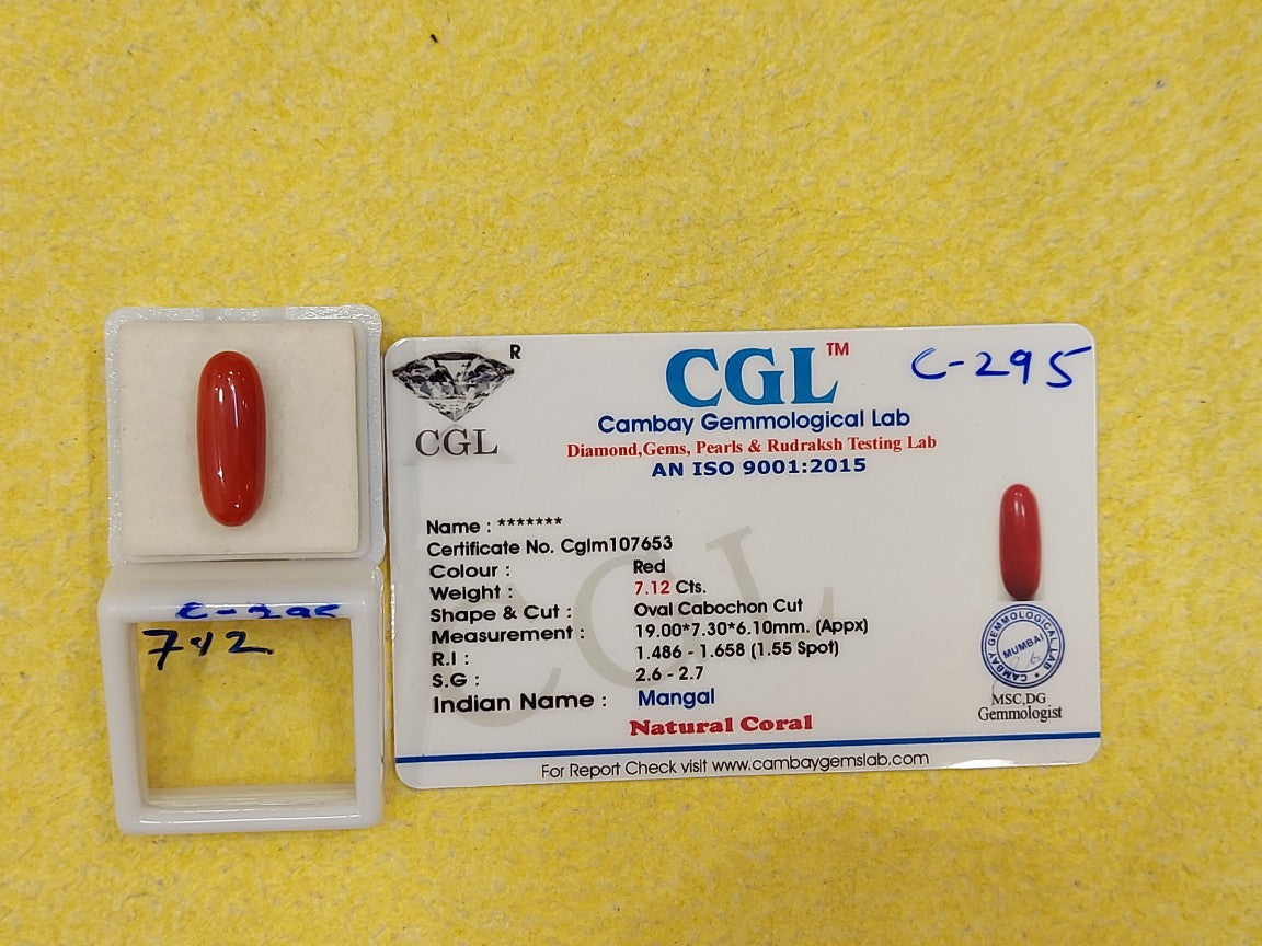 7.12 Carat Natural Coral