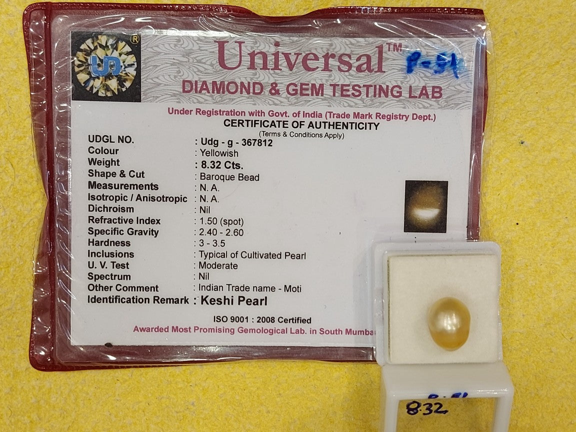 8.32 Carat Keshi Pearl