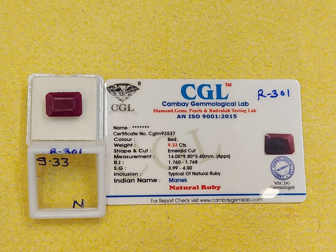 9.33 Carat Natural Ruby stone